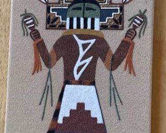 Corina Boyd Hopi Kachina Sand Painting Butterfly Girl 12x6in