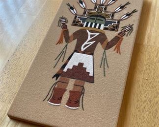 Corina Boyd Hopi Kachina Sand Painting Butterfly Girl 12x6in