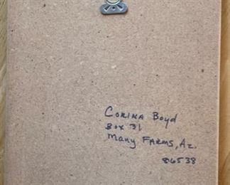 Corina Boyd Hopi Kachina Sand Painting Butterfly Girl 12x6in