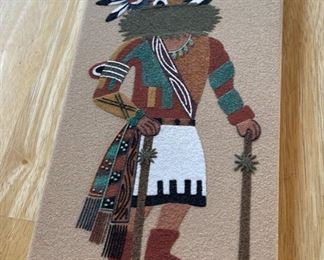 Corina Boyd Antelope Kachina Sand Painting Butterfly Girl 12x6in