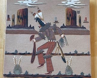 W. Watchman Kachina Sand Painting 13x13in