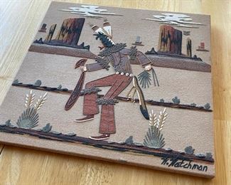 W. Watchman Kachina Sand Painting 13x13in