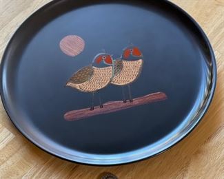 Couroc of Monterey Plate Birds 10.5in Diameter