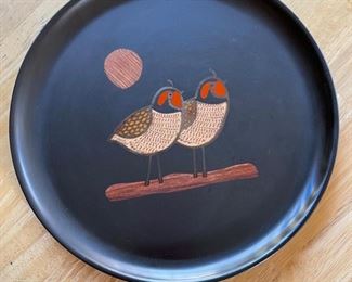 Couroc of Monterey Plate Birds 10.5in Diameter