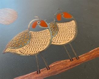 Couroc of Monterey Plate Birds 10.5in Diameter