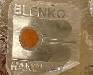 Blenko Clear Lotus Bowl 3in H x 5.5in