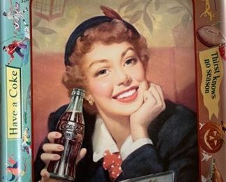 1950s Coca-Cola Serving Tray Thirst Knows No Season 1.5in x 10.75x13.5in HxWxD