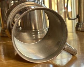 4pc Playboy BunnyTankards Mugs Steins Aluminum Mugs 5in H x 4in Diameter at bottom