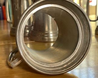 4pc Playboy BunnyTankards Mugs Steins Aluminum Mugs 5in H x 4in Diameter at bottom