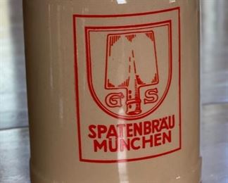 Spatenbrau German Beer Stein 5.25in H x 4in Diameter at bottom