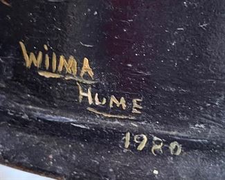 Wilma Hume hand painted Milk Can 20in H x 11in Diameter