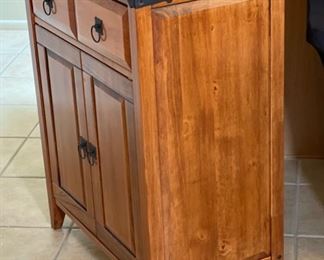 Wood Iron Accent Cabinet 35x28x16in HxWxD