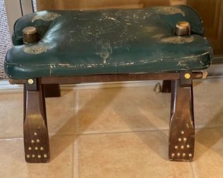 Vintage Camel Saddle Stool 14x22x12in