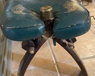 Vintage Camel Saddle Stool 14x22x12in