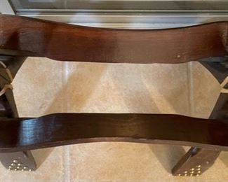 Vintage Camel Saddle Stool 14x22x12in