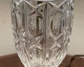 Vintage Crystal Table Lamp 22in H x 12in Diameter