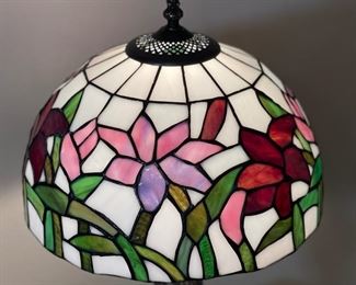 Tiffany Style Slag Lamp 20in H x 12in Diameter