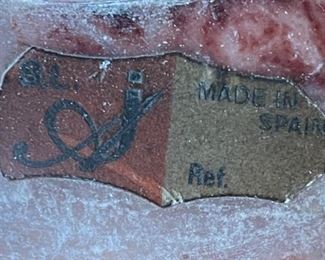 Spanish Carved Stone Lidded Trinket Box 5in H x 4.25in Diameter