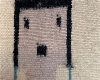 Navajo 4 Female Yei Vintage Wool Rug Native American 31x42in