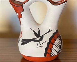 Native American Wedding Vase JTT Zia Pueblo 6x5x3.5in
