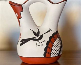 Native American Wedding Vase JTT Zia Pueblo 6x5x3.5in