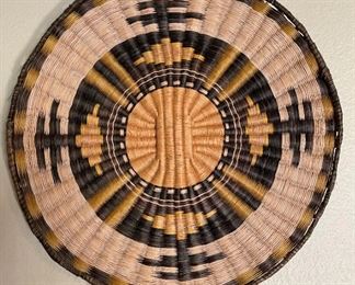 Third Mesa Hopi Tray Basket Flat #1 Native American 14.5in Diameter