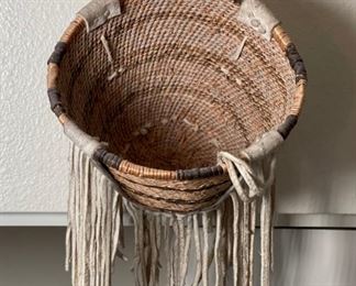 Apache Burden Basket Native American 6 in H x 7.75in Diameter
