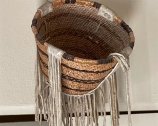 Apache Burden Basket Native American 6 in H x 7.75in Diameter