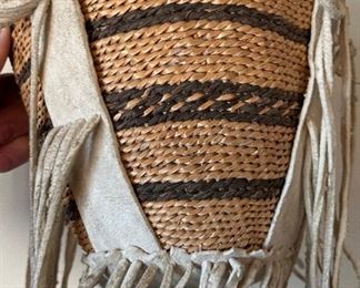 Apache Burden Basket Native American 6 in H x 7.75in Diameter