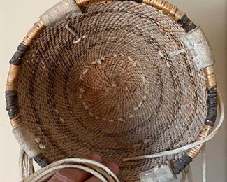 Apache Burden Basket Native American 6 in H x 7.75in Diameter