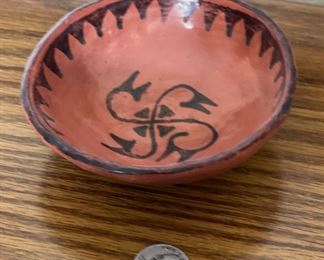 Hopi Pottery Native American Shallow Bowl 5 in Diameter