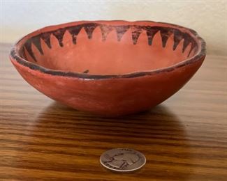 Hopi Pottery Native American Shallow Bowl 5 in Diameter