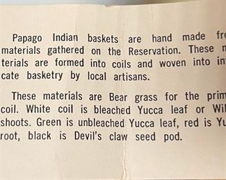 Papago Lidded Coil Basket Tohono O'odham 4in H x 6.25in Diameter