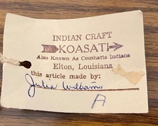 Koasati Julis Williams Native American Chicken Basket 4x3x7in HxWxD