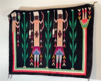 Navajo 3 Yei Rug Native American 30x39in
