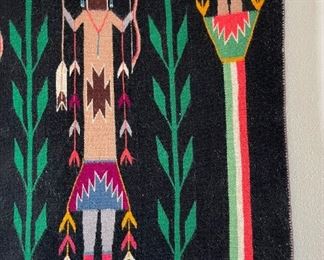 Navajo 3 Yei Rug Native American 30x39in