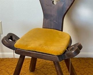 Birthing Chair Yellow Cushion 30x20x13in HxWxD