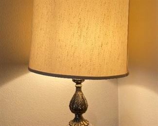 Vintage Crystal Glass Lamp 36in H x 13in Diameter