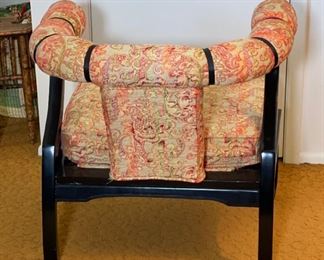 Asian Upholstered Chair Norman Fox Macgregor For Sam Belz James Mont Style Chinoiserie 27x28x25in HxWxD