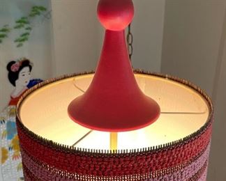 Asian Swag Lamp Hanging Light 30in H the x11.5in Diameter