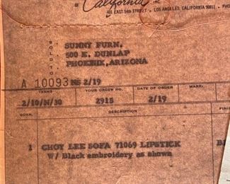 Vintage Choy Lee Sofa 71069 Lipstick Red Harris of California Chinoiserie 29x68x36in HxWxD