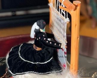 Navajo Weaver Doll Rug Maker 12x13x8in HxWxD