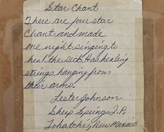 Navajo Lester Johnson Star Chant Sand Painting Native American 16x16