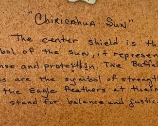 #2 Corina Boyd Navajo Sand Painting Chiricahua Sun Native American 12x12