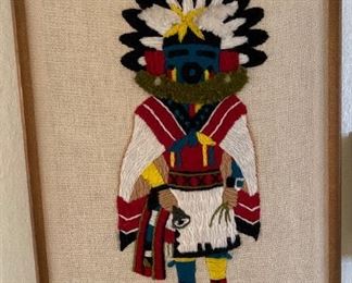 Embroidered Kachina Art 16x12in