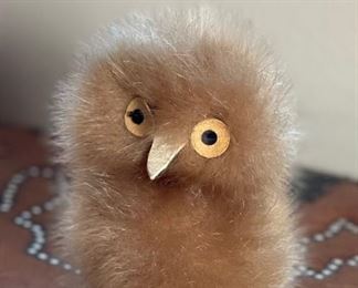 Inuit Eskimo Ookpik Owl Happy Valley LABRADOR sealskin 5in H