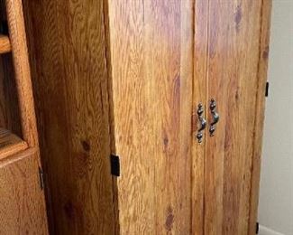 Faux Wood Veneer Desk Cabinet 54x32.5x21.5in HxWxD