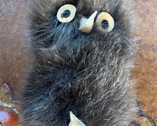 Inuit Eskimo Ookpik Owl Happy Valley LABRADOR sealskin 4.5in