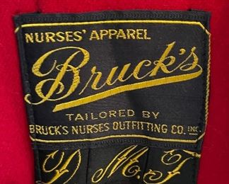 Vintage Wool Brucks Nurse Jacket Cape Clock SZ” ??