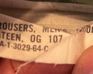 US Air Force Green Fatigues Shirt/Pants Vintage